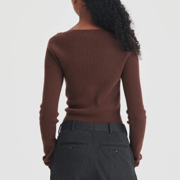 NAADAM Cashmere Fitted Asymmetrical Sweater - Picture 3 of 4